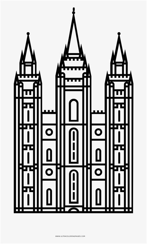 Download Salt Lake Temple Coloring Page Lds Temple Outline