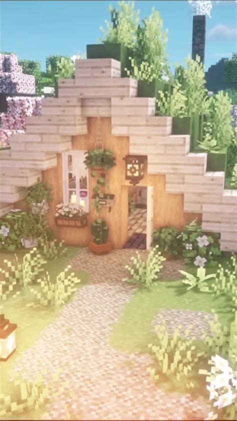 This is my enchanted garden fairy cottage build friends! Pin by ronnie on tiktoks in 2020 | Cute minecraft houses ...