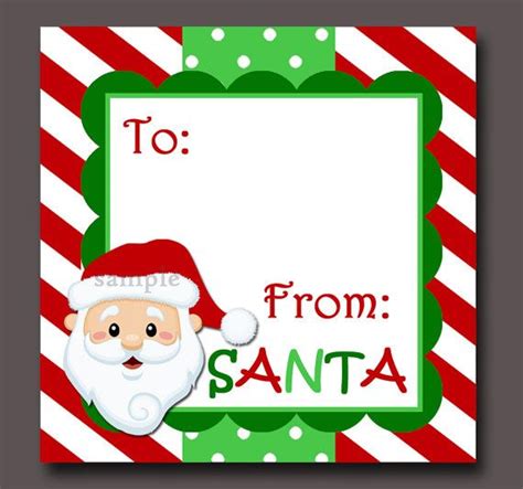 From Santa Gift Tags Christmas Morning North Pole Elf Made Etsy