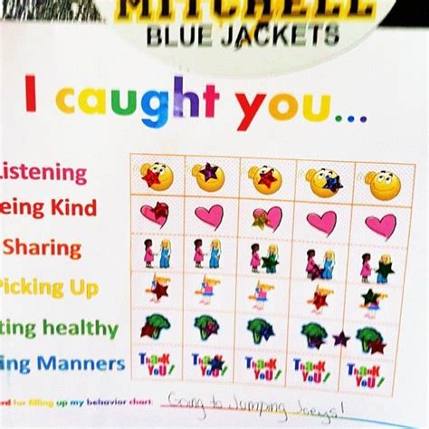 Sticker Chart Good Behavior Positive Reinforcement Kids