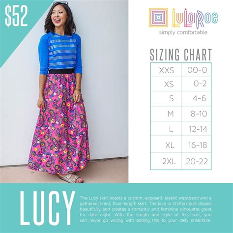 Lularoe Lucy Sizing Chart And Price Lularoe Size Charts 2016