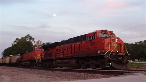 Bnsf Cargill Feed Train At Sunset Youtube