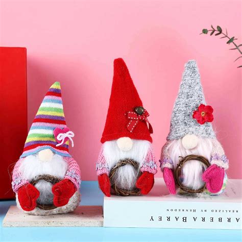 valentine elf gnome ornaments plush gnomes rudolph faceless dolls for valentine s day wedding