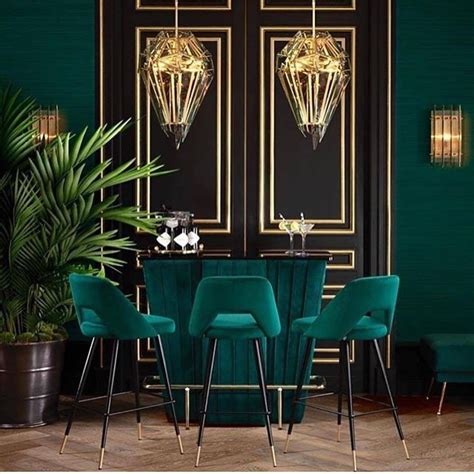 Deep Emerald Green With Lux Black And Gold Back Drop Loving This