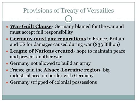 Treaty Of Versailles And The End Of Wwi Ppt Download