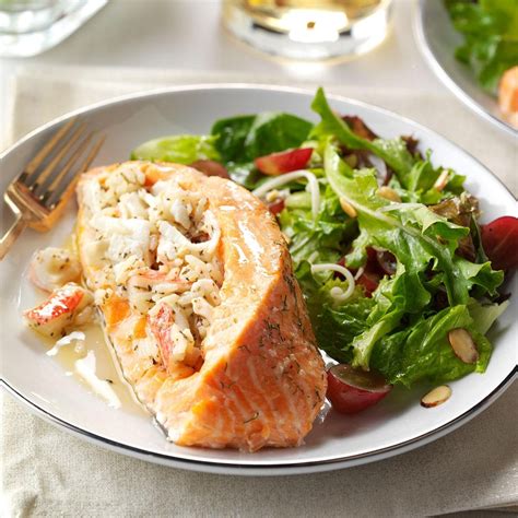 Seafood Stuffed Salmon Fillets Recipe Taste Of Home