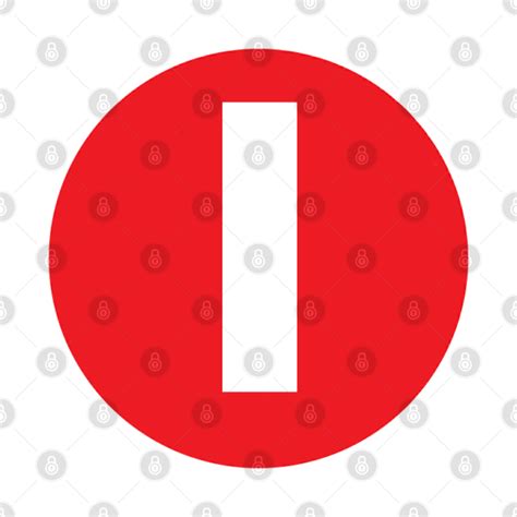 Letter I Big Red Dot Letters And Numbers Red Pin Teepublic