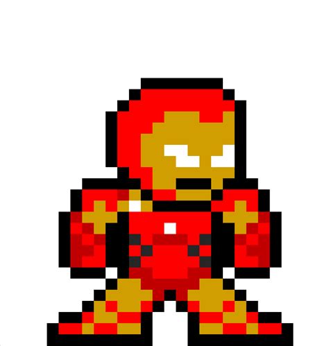 Iron Man Pixel Art Tạo Hình Siêu Nhân Rực Rỡ Nhấp Chuột Ngay