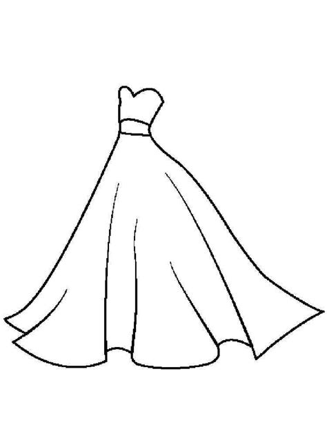 Girls In A Dress Free Coloring Pages