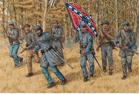 confederates at the battle of chattanooga courtesy of adam hook ~ bfd civil war artwork civil