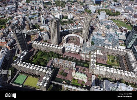 An Aerial View Of The Barbican Estate A Residential Estate In The City