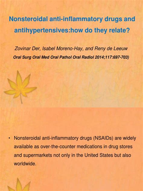 Nonsteroidal Anti Inflammatory Drugs And Antihypertensives Pdf