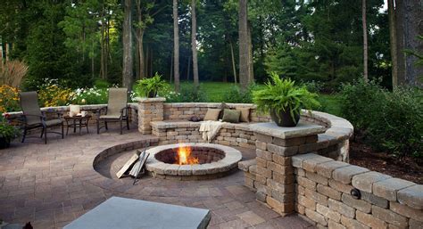 Fire Pit Patio Paver Ideas Paver Patio With Fire Pit Fireplace