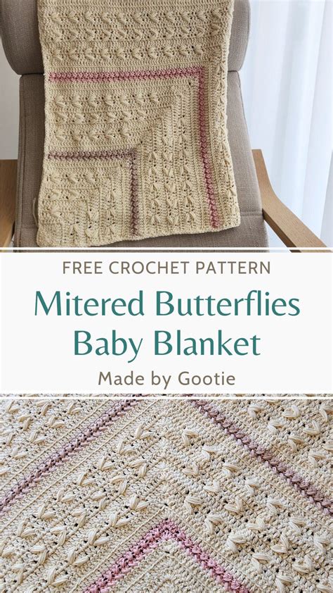 A Crocheted Blanket With The Words Free Crochet Pattern Mittered