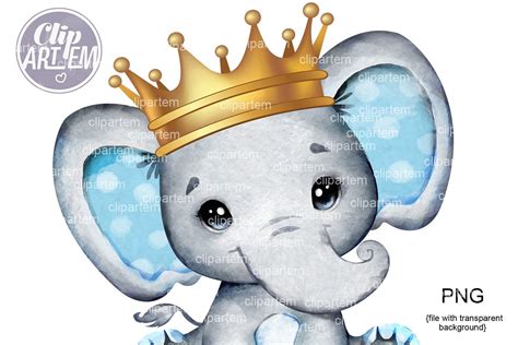 Royal Elephant Silver Crown Png Pre Designed Photoshop Graphics