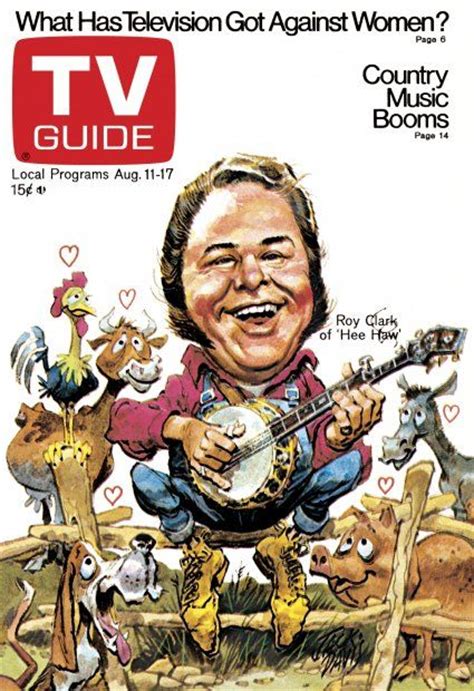 Tv Guide August 11 1973 Roy Clark Of Hee Haw Illustration By Jack