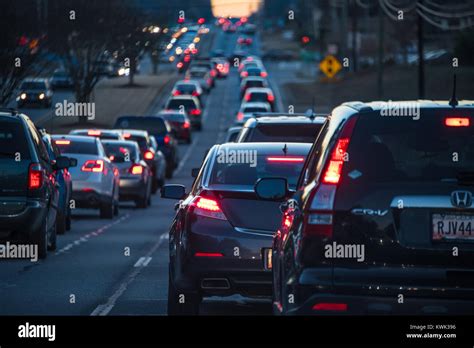 Rush Hour Traffic In Metro Atlanta Georgia Usa Stock Photo Alamy