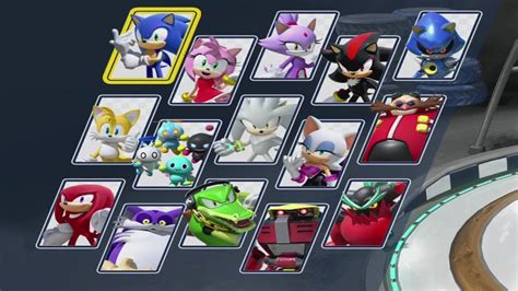 Team Sonic Racing All Characters Youtube