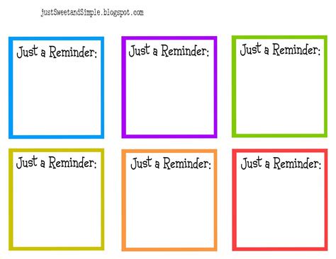 Reminder Note Template