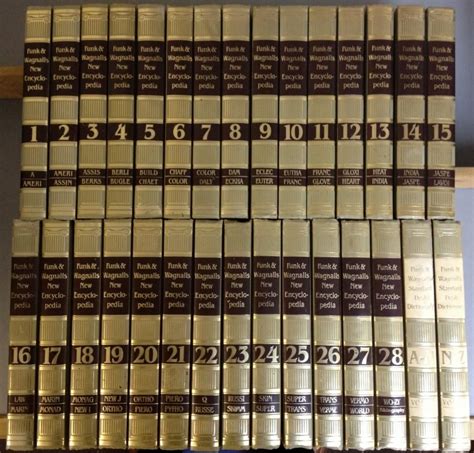 Funk And Wagnalls New Encyclopedia 28 Volumes And The Standard Desk