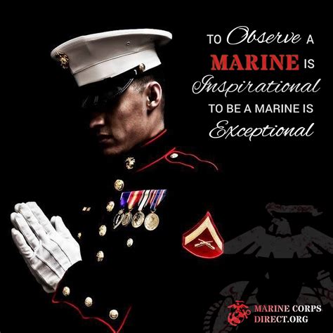 An Image Of A Marine Man In Uniform With The Caption To Observe A