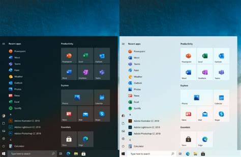 Microsoft Unveils New Start Menu Without Live Tiles For Windows 10
