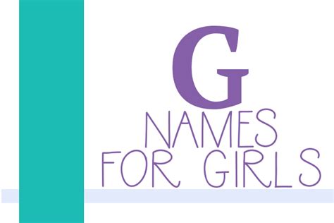 If you are in search for a beautiful baby boy names starting with the letter g, then look no further. Girl Names that Start with "G" - Good Life of a Housewife ...