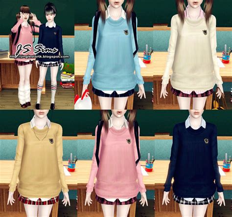 Sims 4 Anime School Uniform Entjza