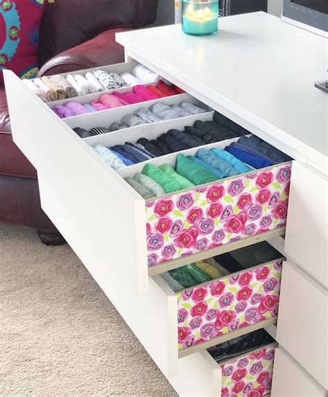 Organize Beautify Your Dresser With Konmari Diy Drawer Dividers