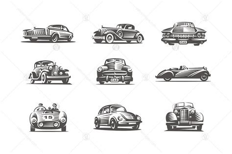Classic Cars Logo On Yellow Images Creative Store