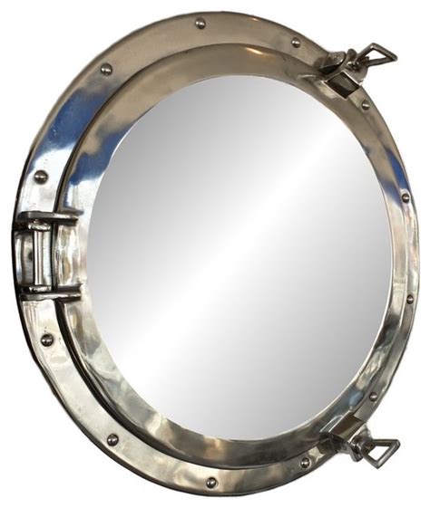 Who sees the human face correctly: Porthole Mirror, Chrome - Beach Style - Wall Mirrors - by ...