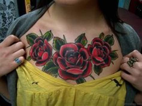 85 Mind Blowing Rose Tattoos On Chest