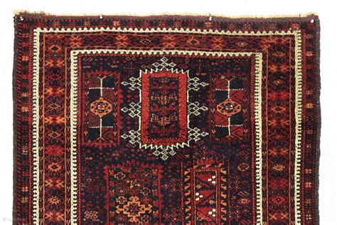 antique baluch rug   interesting  unusual design