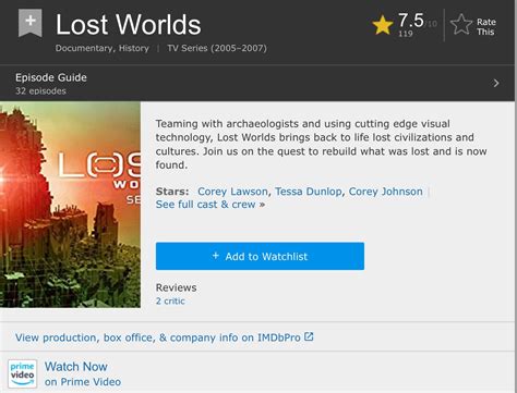 ► science education television series‎ (6 c, 108 p). Lost Worlds | World 7, Episode guide, Documentaries
