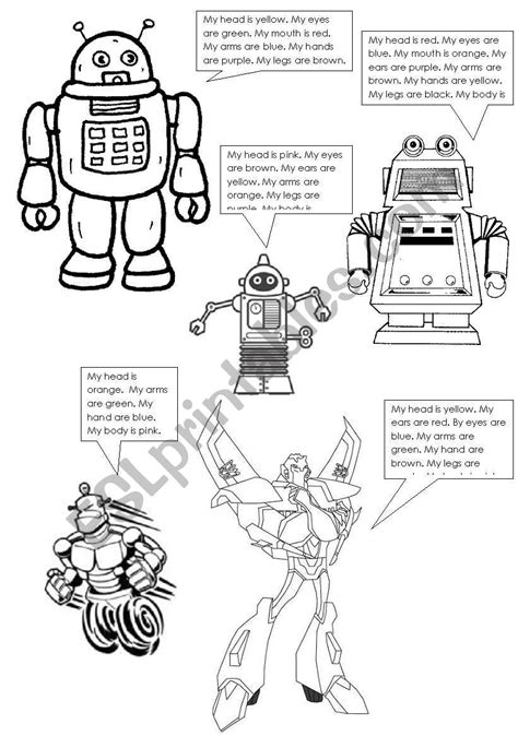 Printable Robot Worksheets