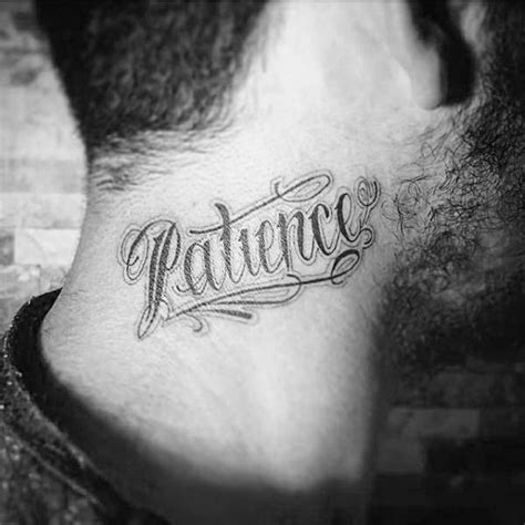 30 Patience Tattoo Designs For Men Word Ink Ideas