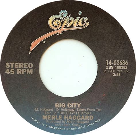 Merle Haggard Big City 1981 Vinyl Discogs