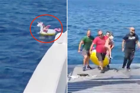 video girl swept out to sea on inflatable unicorn rescued by ferry gulftoday