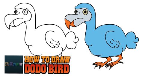 How To Draw A Dodo Bird Cartoon Dodo Bird For Kids Step By Step