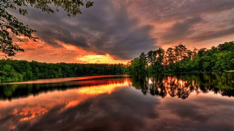 배경 화면 햇빛 나무 경치 일몰 호수 자연 반사 하늘 해돋이 저녁 아침 강 황혼 구름 가을 새벽