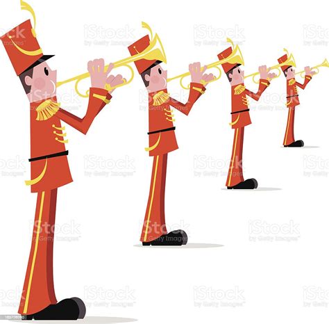 Marching Band Trumpet Line Stock Illustration Download Image Now