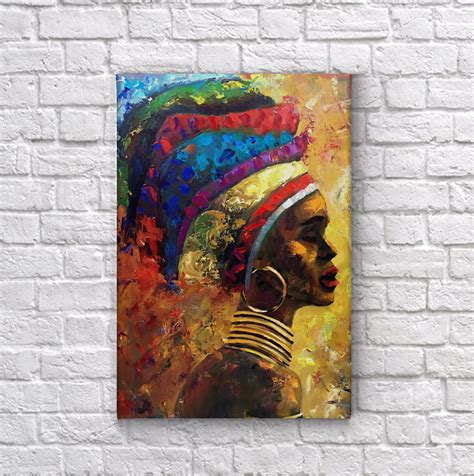 African Wall Art Canvas Print Woman Beauty Home Decor Artwork Etsy
