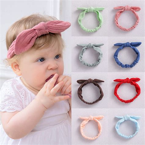 Baby Girls Hair Band Headband Flower Soft Elastic Headwear For Toddler