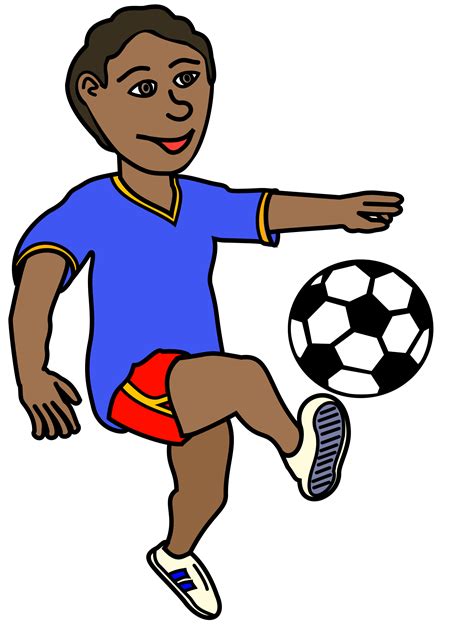Clipart African Boy Playing Soccer