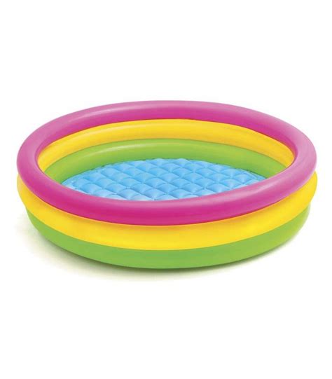 Intex Piscina Inflable 3 Aros Con Base Inflable Multicolor