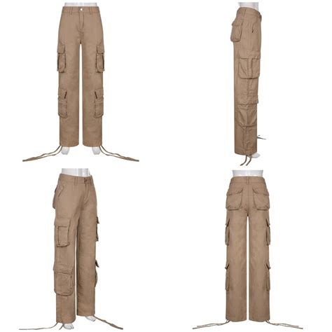 Vintage Cargo Pants Baggy Jeans Women 90s Streetwear Double Etsy