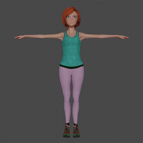 3d Model Woman Eve Cartoon Low Poly For Games 3d Model Vr Ar Low Poly Cgtrader