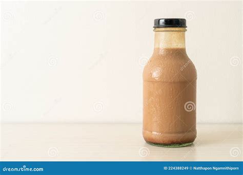 Chocolate Milk In Glass Bottle Stock Image Image Of Gallon Cool