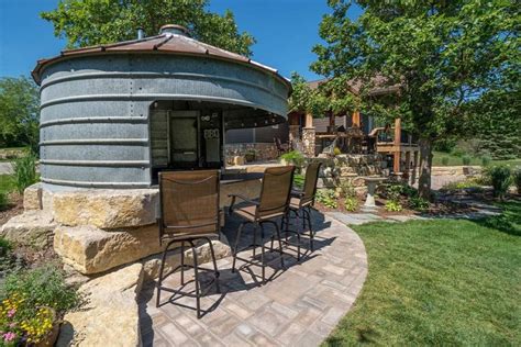 Turn A Grain Silo Into Your New Outdoor Kitchen Entertainment Space