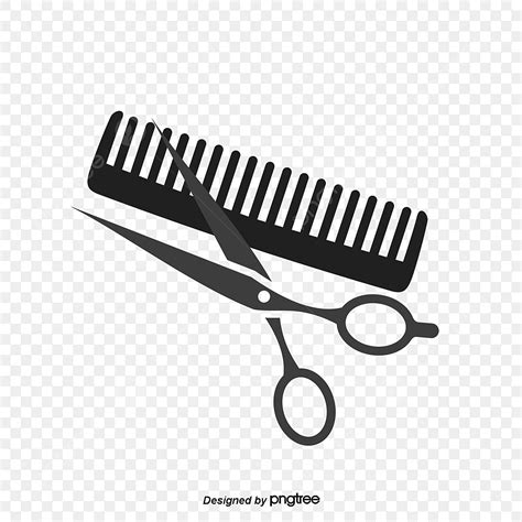 Scissors Comb Png Picture Black Hair Salon Scissors And Comb Comb